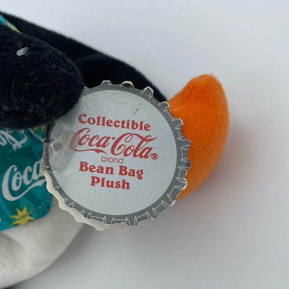 Coca Cola Penguin Plush Bean Bag Toy 202 Vintage 1999 Stuffed Animal 5 Inch Gift - Picture 8 of 8